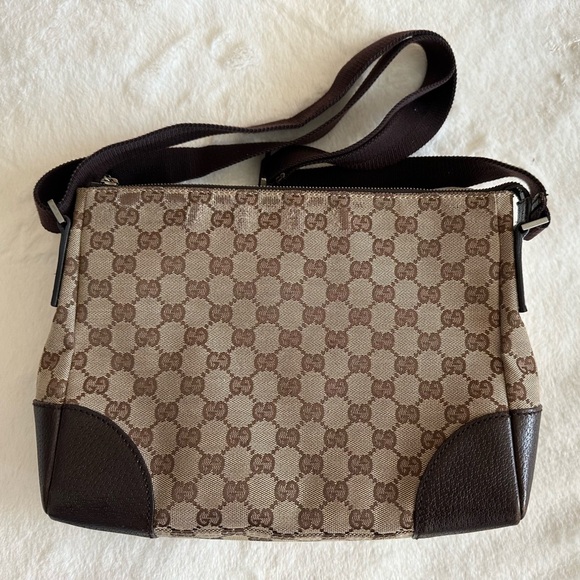 100% Authentic Gucci GG Monogram Canvas Crossbody Bag - Picture 2 of 16